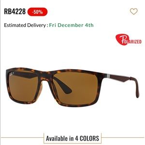 Ray-Ban RB4228 Tortoise Polarized Sunglasses